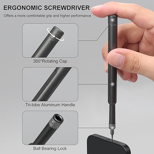 SHARDEN Precision Screwdriver Set for Electronic Repair 49 in 1 - color: 49 in 1 Black