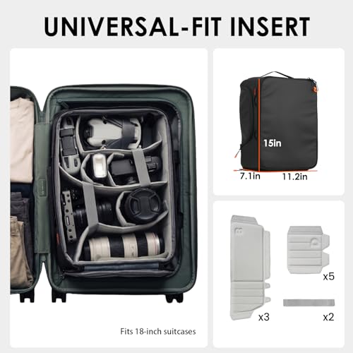TARION Medium Camera Insert Bag Quick Access DSLR Inner Case Organizer M - style: M (2 Cameras 7 Lenses)