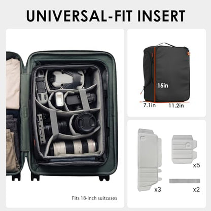 TARION Medium Camera Insert Bag Quick Access DSLR Inner Case Organizer M - style: M (2 Cameras 7 Lenses)