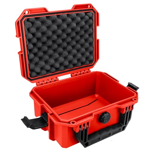 Eylar 11.8" Intact Series Compact Hard Camera Case, Lightweight and Durable Stacker Design with Foam (Red) - color: Red