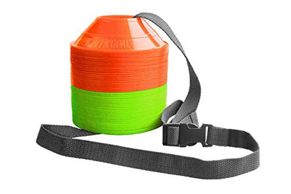 Kwik Goal Mini Disc Cone Kit (50-Pack) - color: Green/Orange