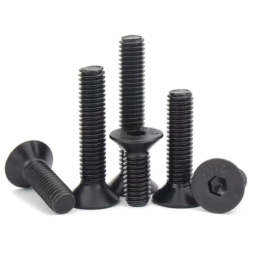 M2-0.4 x 3mm Flat Head Socket Cap Screws, 10.9 Grade Alloy Steel,DIN 7991,Allen Socket Drive, Black Oxide Finish, Machine Thread, Countersunk Bolts,Fully Thread Quantity 100 - size: M2-0.4 x 3mm（100 PCS）