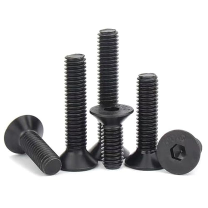 M2-0.4 x 3mm Flat Head Socket Cap Screws, 10.9 Grade Alloy Steel,DIN 7991,Allen Socket Drive, Black Oxide Finish, Machine Thread, Countersunk Bolts,Fully Thread Quantity 100 - size: M2-0.4 x 3mm（100 PCS）