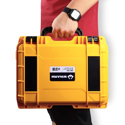 15" Large Heavy-Duty Waterproof Hard Case with Customizable Foam - color: Black-DIY