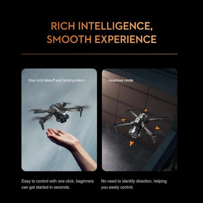 OBABO K10 Max Drone 4K High-Definition Three Camera Optical Flow Positioning Professional Aerial Photography Foldable Quadcopter (Silver) - color: Silver