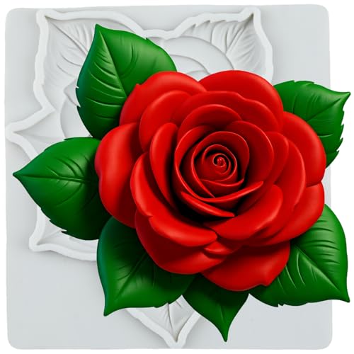 Rose Flower Silicone Mold Rose Flower Polymer Clay Molds - color: Style F