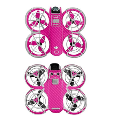 Carbon Fiber Drone Skin Compatible with DJI Neo - Solid Hot Pink - Premium 3M Vinyl Protective Wrap Decal Cover - Easy to Apply | Crafted in The USA by MightySkins - color: Solid Hot Pink, style: Textured Carbon Fiber Finish