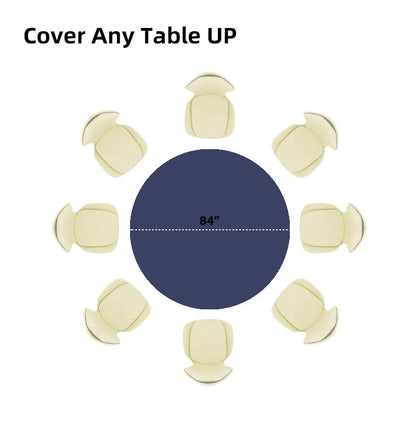 Evershine (12-Pack Heavy Duty Plastic Table Covers Tablecloth (Reusable) (Round 84", Navy Blue) - color: Navy Blue, size: 12 PACK Round 84"