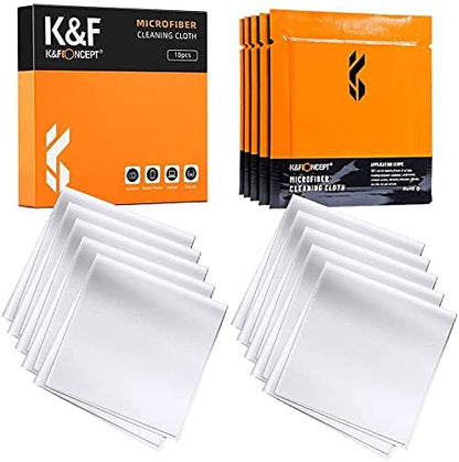 K&F Concept Microfibers Cleaning Cloths 30 Pack Individually Vacuum Wapped for Camera Lens/iPhone/Computer/iPad/LED Screen