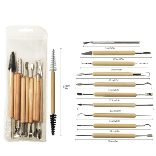 S & E TEACHER'S EDITION 11 Pcs Pottery & Clay Sculpting Tools - size: 11 PCS