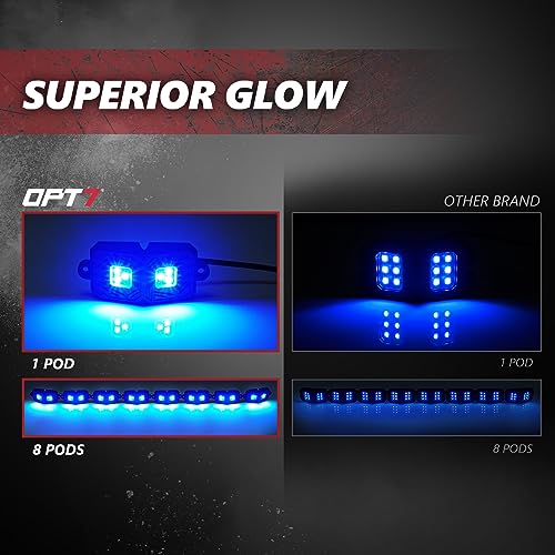 OPT7 Photon 8-Pod RGB LED Aluminum Rock Lights