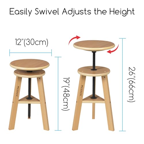 MEEDEN Wood Drafting Table & Stool: 35.5" x 23.5" Art Desk and Stool Set - color: Natural Table & Stool