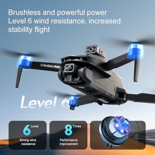 FPV Drone with 4K UHD Camera for Adults, V168 Pro Max GPS Drone with 360° Obstacle Avoidance Brushless Motor RC Drone with 4.5" HD Screen on Controller, Auto Return Altitude Hold Headless Mode, Optical Flow Hover Foldable RC Quadcopter with Screen Remote