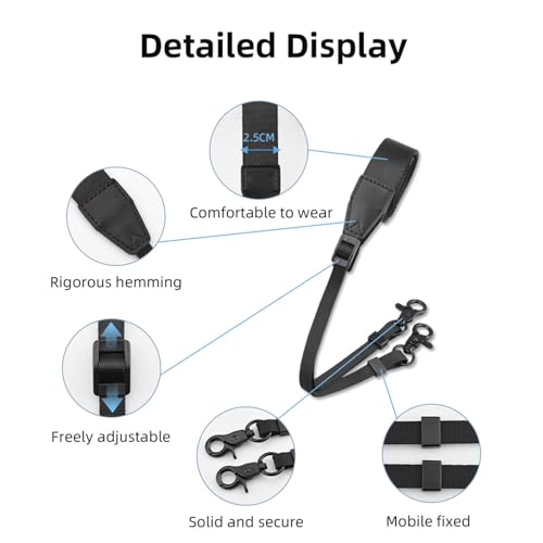 Drone Remote Controller Lanyard | Universal Fit for RC RC2 RC Pro Series & Mini 4 Pro Air 3 3, Adjustable Nylon Strap with Soft Silicone Gaskets