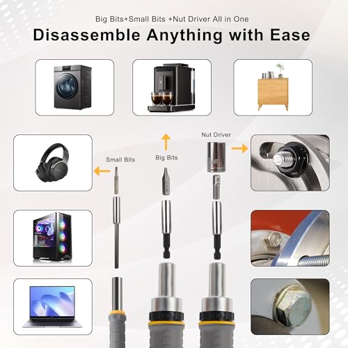 MULWARK Screwdriver Bit Set & Socket Kit, 77-Pieces Ratcheting Screwdriver Set with Case, 77 in 1 Multi Bit Screw Driver for Home DIY, Electronics, Car Emergency and Garage