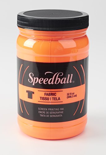 Speedball 004696 Fluorescent Screen Printing Ink, 32 fl. oz., Orange - color: Orange
