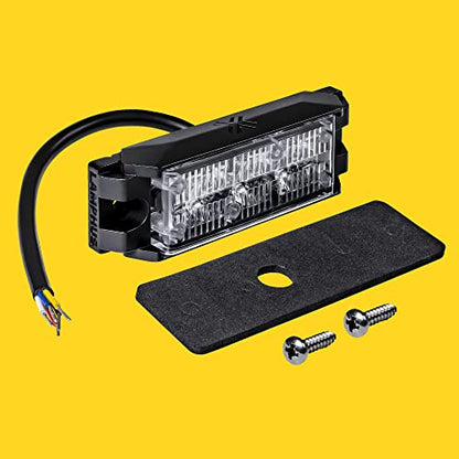 LAMPHUS NanoFlare 3W White LED Police Grill Strobe Warning Light for Trucks - color: White, size: 3W - 1 Pack