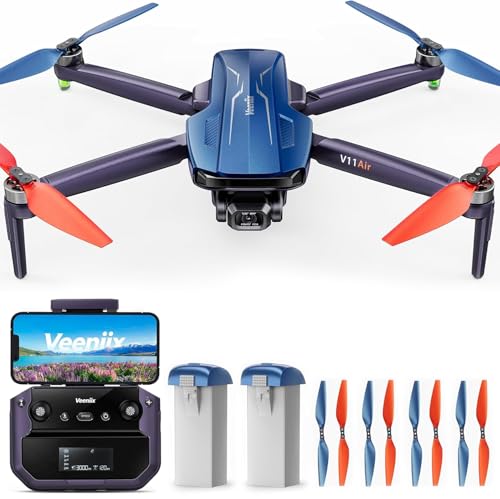 Veeniix V11Air 6K Drone with Camera for Adults + 4 Pcs Original High-Durability Propellers