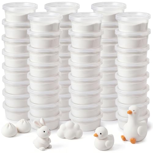 VioraWhite 48 Pcs Air Dry Clay Bulk 1.6lb Modeling Clay Kit,White - color: White