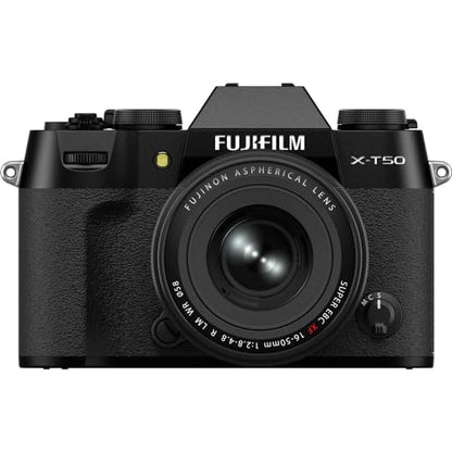 FUJIFILM X-T50 Camera with 16-50mm f/2.8-4.8 Lens (Black) & Bag Bundle - color: Black