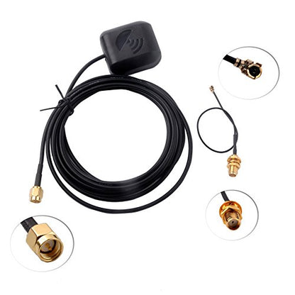 Waterproof Active GPS Navigation Antenna DC 3V-5V, Connectors SMA Male Plug M8030 GPS Antenna 28dB Gain for GPS Module Receiver Tracking