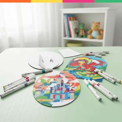 Bright Stripes Marker by Numbers Paint Kit, Fierce Dragons Theme, Ages 8+ - style: Fierce Dragons
