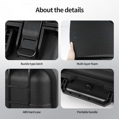 Carrying Hard Case with Pre Grid line Cube Sheet Foam Foam,Small - size: Small