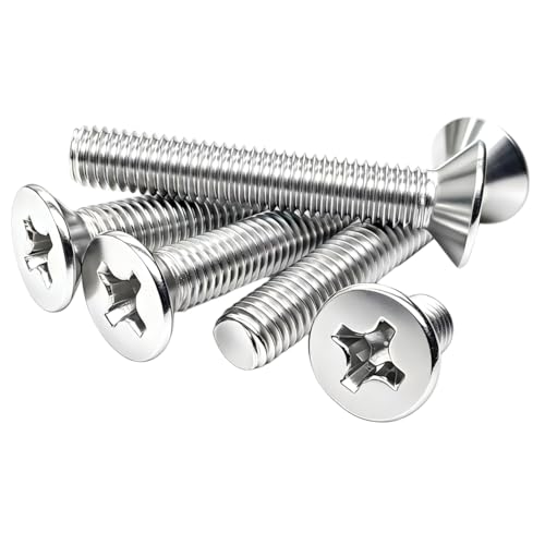 80Pcs M3-0.5x18mm Flat Head Phillips Machine Screw - size: M3-0.5x18mm(80Pcs)
