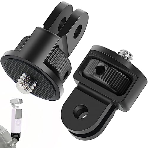 Niewalda 1/4"-20 Aluminum Camera Tripod Mount Adapter for Gorpo,2PCS - color: silver black