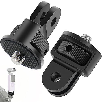 Niewalda 1/4"-20 Aluminum Camera Tripod Mount Adapter for Gorpo,2PCS - color: silver black