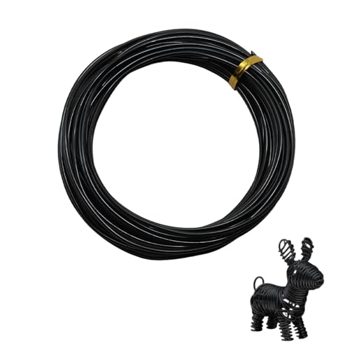 12Gauge(2mm) Aluminum Craft Wire, 33Ft Bendable Metal Wire, Black - color: Black, size: 2mm