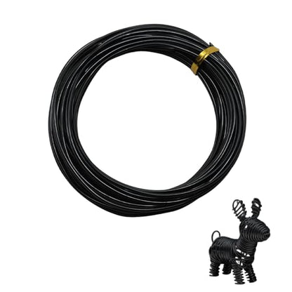 12Gauge(2mm) Aluminum Craft Wire, 33Ft Bendable Metal Wire, Black - color: Black, size: 2mm