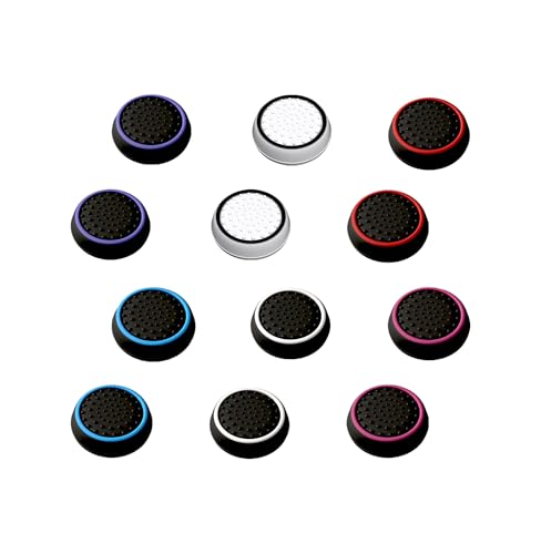 MatoSan 12 Thumbstick Grip Caps – Universal Silicone Controller Covers – Enhanced Grip, Precision & Protection – Anti-Slip Joystick Accessories for All Modern Game Controllers - size: 12 Variety Set