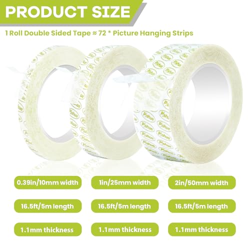 Double Sided Tape Heavy Duty, Removable Nano Adhesive Tape, 2" x 16.5FT - size: 2in x 16.5ft
