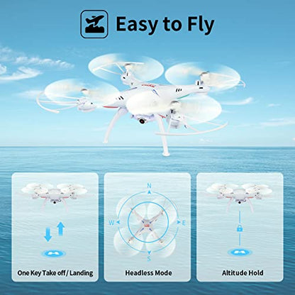 Cheerwing Syma X5SW-V3 FPV Drone with 720P Camera for Adults - color: White