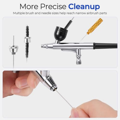 Nicpro Airbrush Cleaning Kit, 4 x 4 fl oz / 120 ml Airbrush Cleaner - size: 16 fl oz