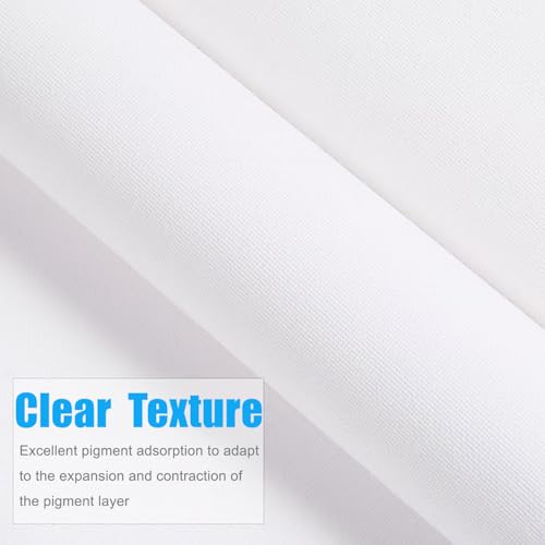 Double Primed Cotton Canvas Roll Kits, 16.4Ft x 24" Canvas Roll and Expandable Canvas Tube for Oil & Acrylic Paint