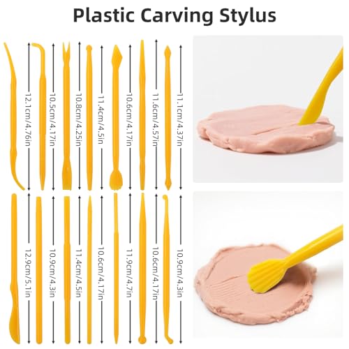 AULEEP 35 PCS Clay Sculpting Tools Kit, Air Dry Clay Tool for Pottery Craft