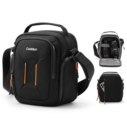 Cwatcun Compact Camera Sling Bag, Padded Crossbody Case for DSLR/Mirrorless - size: Small