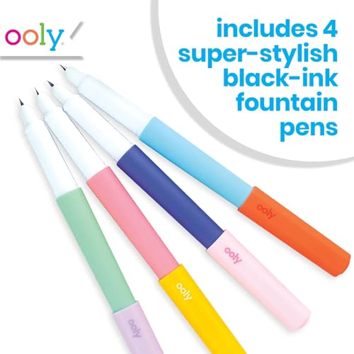 Ooly Fab Fountain Pens, Pack of 4, Black Ink - style: Black Pens (4 Pens)