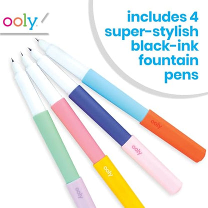 Ooly Fab Fountain Pens, Pack of 4, Black Ink - style: Black Pens (4 Pens)