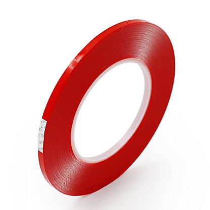 5mm x 15M (0.2" x 49ft) Clear Double Sided Strong Adhesive Tape - size: 5mm