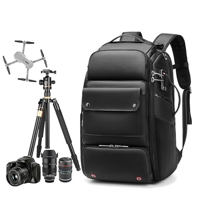 Waterproof DSLR Camera Backpack - Large with TSA Lock, Fits Drone & 17-Inch Laptop