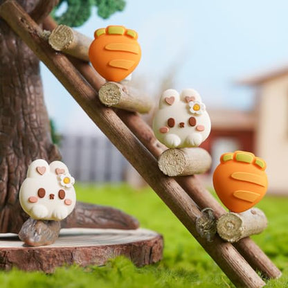 GeekShare 4PCS Thumb Grip Caps for Switch 2, Cute Silicone Joystick Caps Soft Thumbstick Cover Compatible with Switch 2025 - Rabbit & Carrot - color: Rabbit & Carrot
