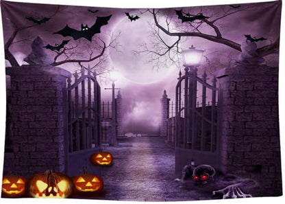 9x6Ft Halloween Theme Pictorial Cloth Customized Photography Backdrop Background Studio Prop - size: 9X6Ft