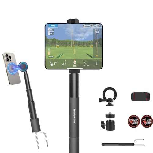 Golf Monopod Stick, Record Golf Swing with Magnetic Phone Holder - color: iPad Compatible