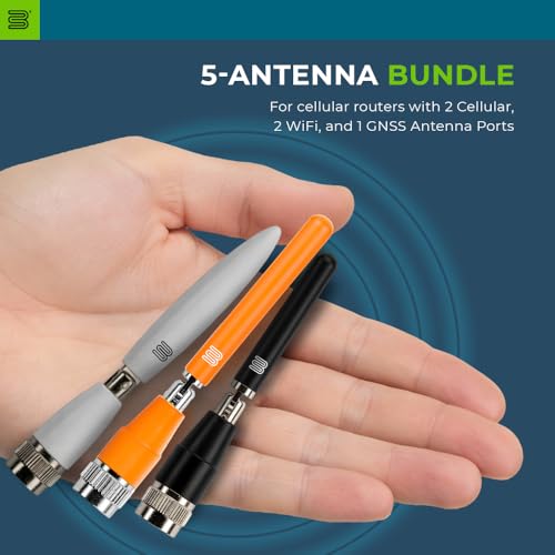 Bolton Dart 5 Antenna Kit | 2X 5G/4G LTE Cellular, 2X WiFi, 1x GNSS | White