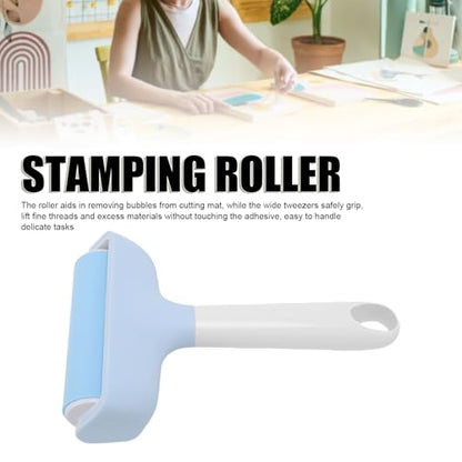 Pssopp Brayer Roller Printmaking Brayers Rubber Roller Brayer Rollers Hard Rubber,Rubber Roller Brayer for Printmaking Ink Wallpapers Stamping Gluing (Light Blue) - color: Light Blue