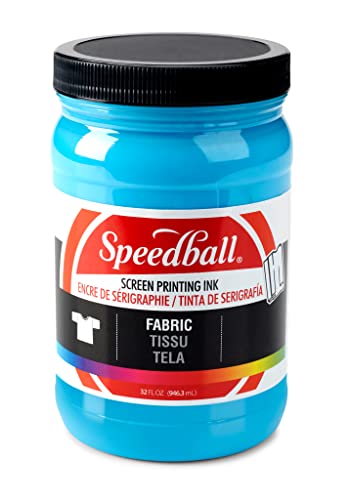 Special Fabric Screen Printing Ink Colour: Peacock Blue, 32 oz - color: Peacock Blue, size: 32 fl oz