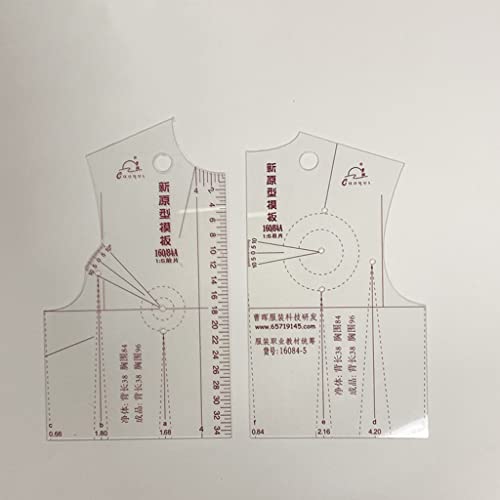 3-Piece Tailor Garment Cloth Sewing Tool Design Ruler Set - French Curve Ruler, Drafting Template 1:1 for Sewing, Measure Dressmaking Pattern